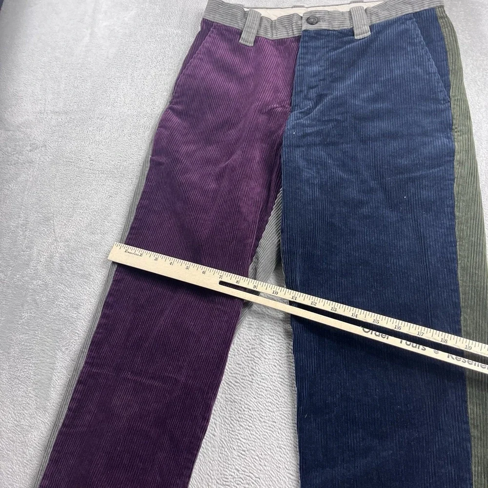 Brooks Brothers Clark Corduroy Pants Men's 30x32 Colorblock Multi Cotton Euc‎